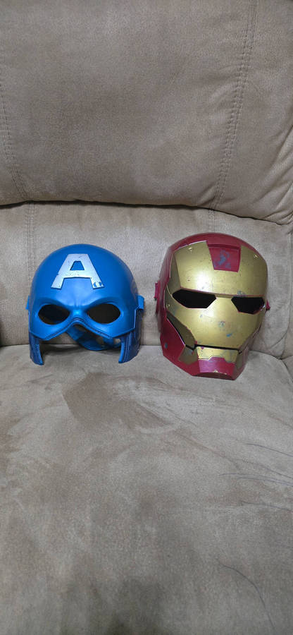 Captain America and Ironman mask