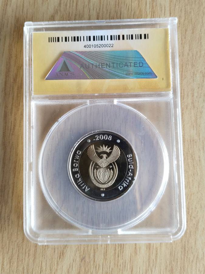 Nelson Mandela 2008 Proof 69 Deep Cameo R5.