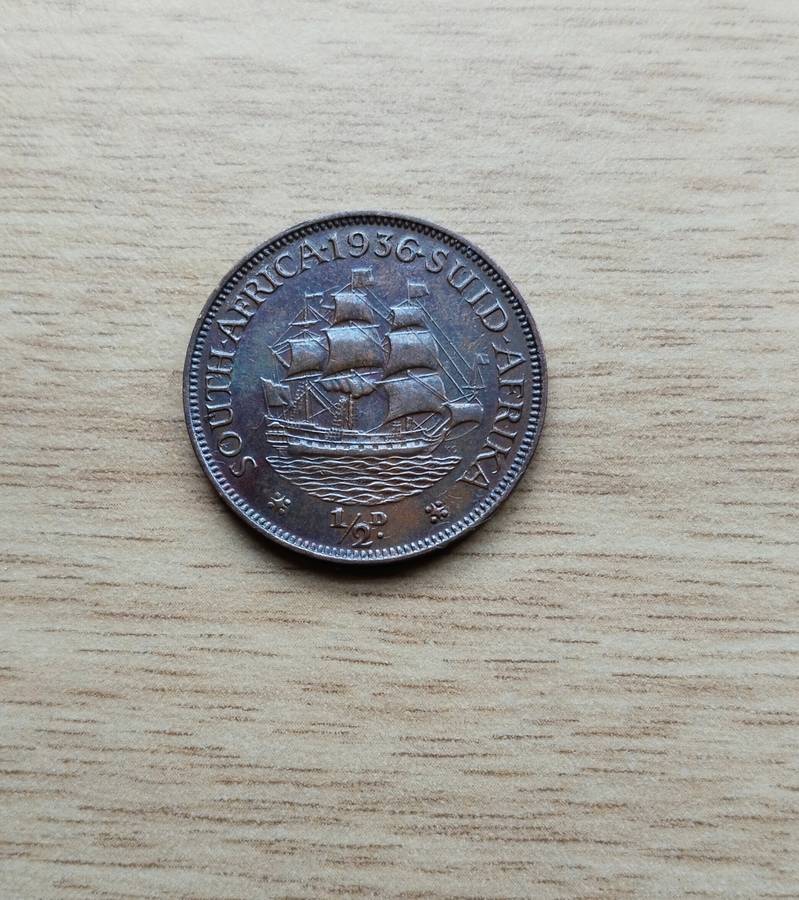 South Africa 1936 Half Penny.