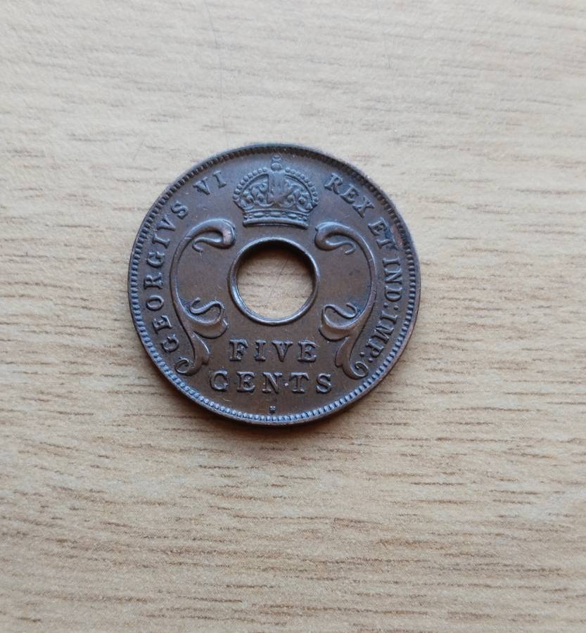 East Africa 1937 Five Cents.