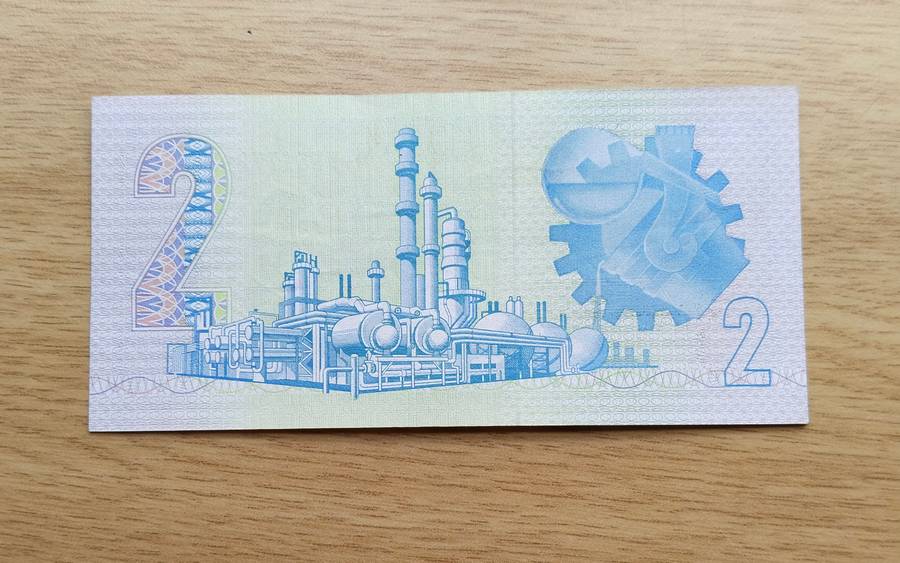 Replacement de Kock old South Africa R2 Bank Note. Good condition. (282)