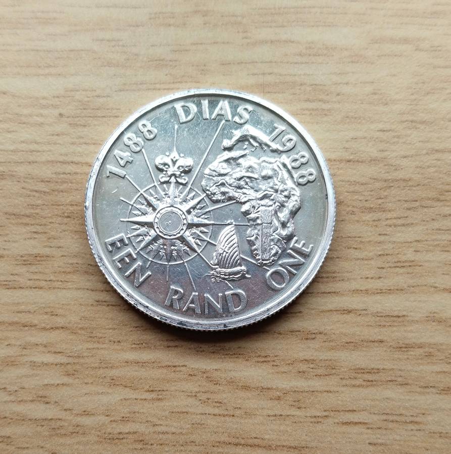 South Africa 1988 Silver Proof Dias One Rand.