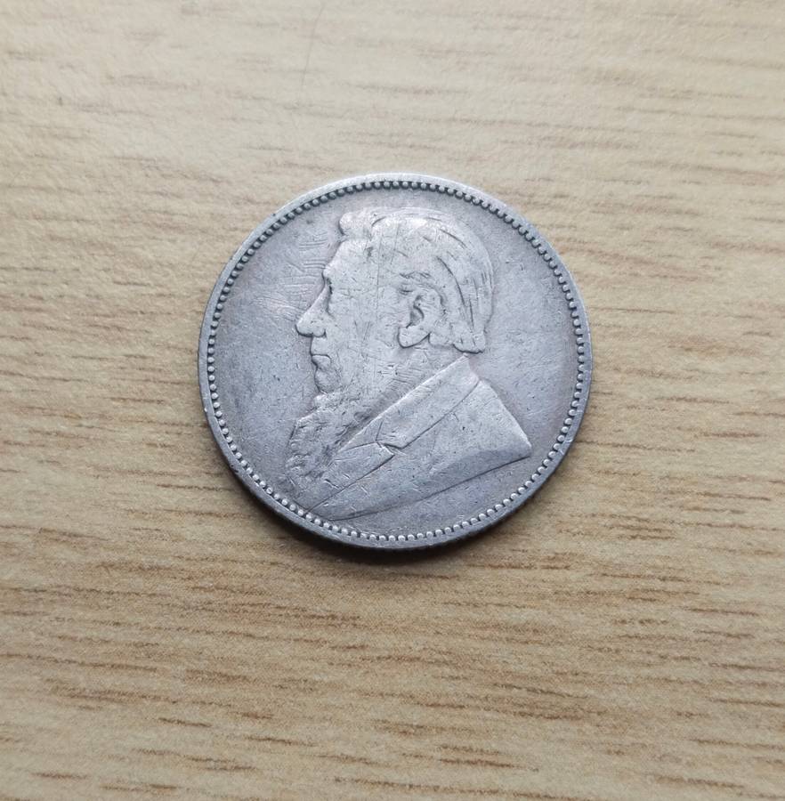 ZAR Paul Kruger 1894 Silver Shilling.