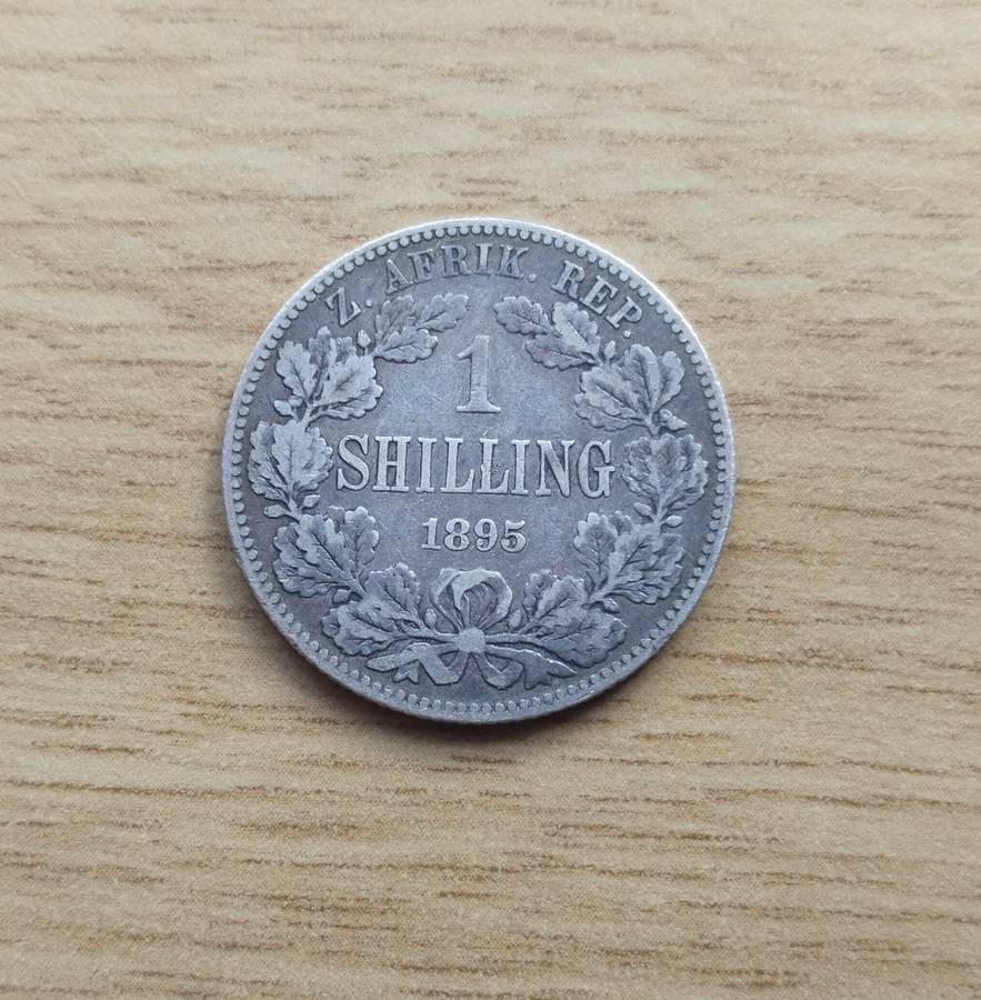 ZAR Paul Kruger 1895 Silver Shilling. Nice date!!