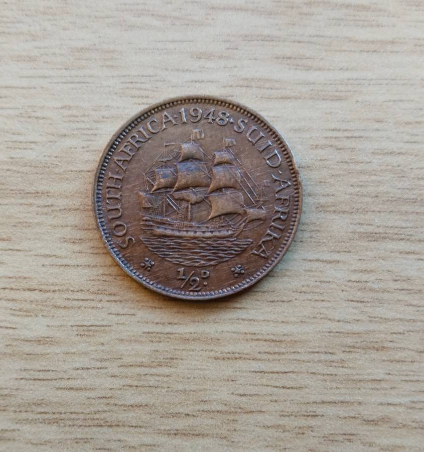 South Africa 1948 Half Penny. Nice date!!