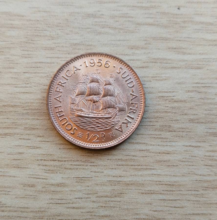 South Africa 1956 Half Penny. Great condition.