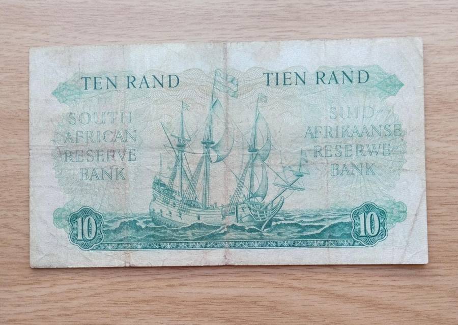 South Africa G Rissik old R10 Bank Note. (419)