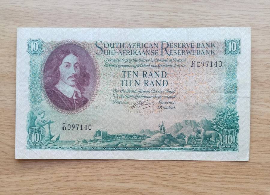 South Africa G. Rissik old R10 Bank Note. (140)