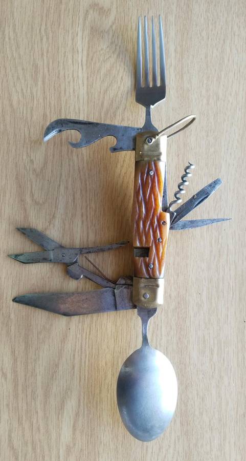 Vintage antique multi tool pocket knife