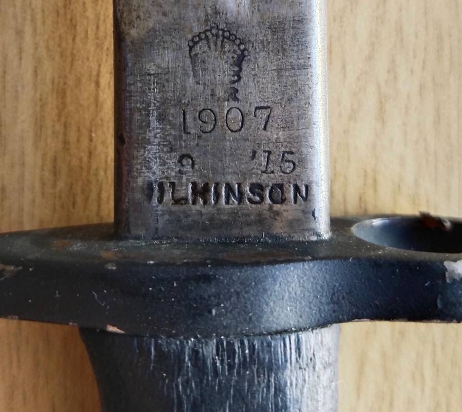 Police 1907 Wilkinson long Bayonet With Scabbard. 550mm long.