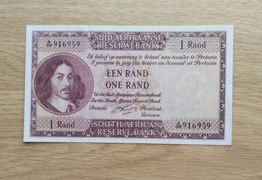 South Africa G. Rissik Old R1 bank note. Great condition. (959)