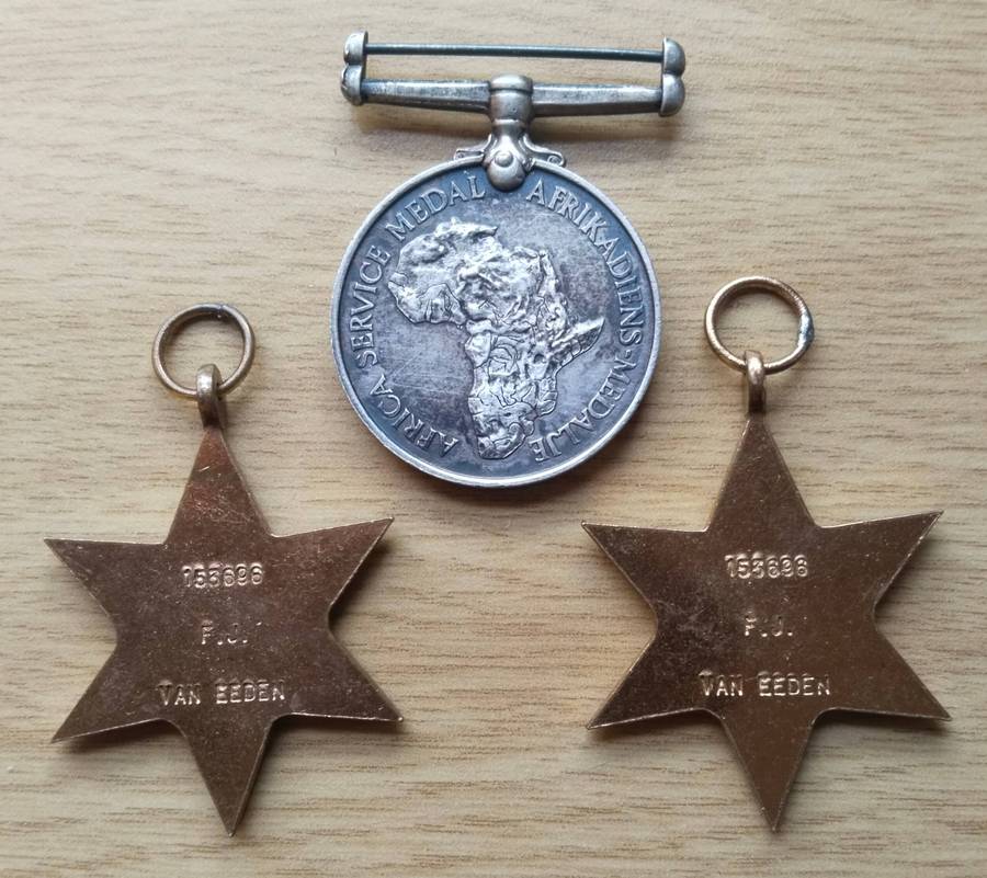 WW11 Group Medals Awarded to 153696 F.J. VAN EDEN