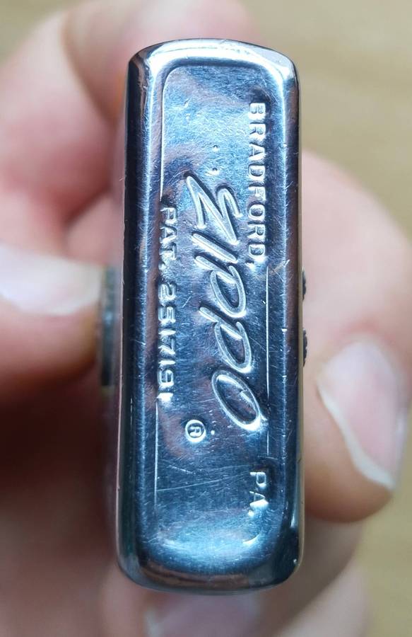 2 Squadron SAAF Pinback Badge Worn in Korea On Zippo Lighter.