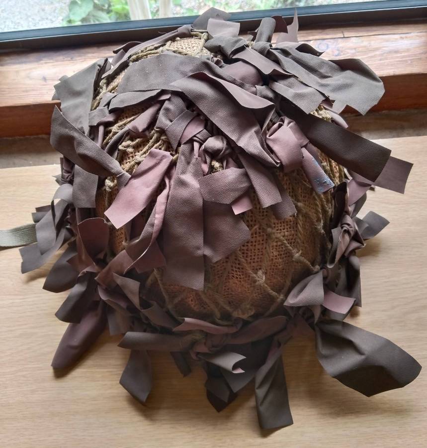 SANDF Vintage Army Helmet Staaldak with Net And Camouflage With Plastic Lining.