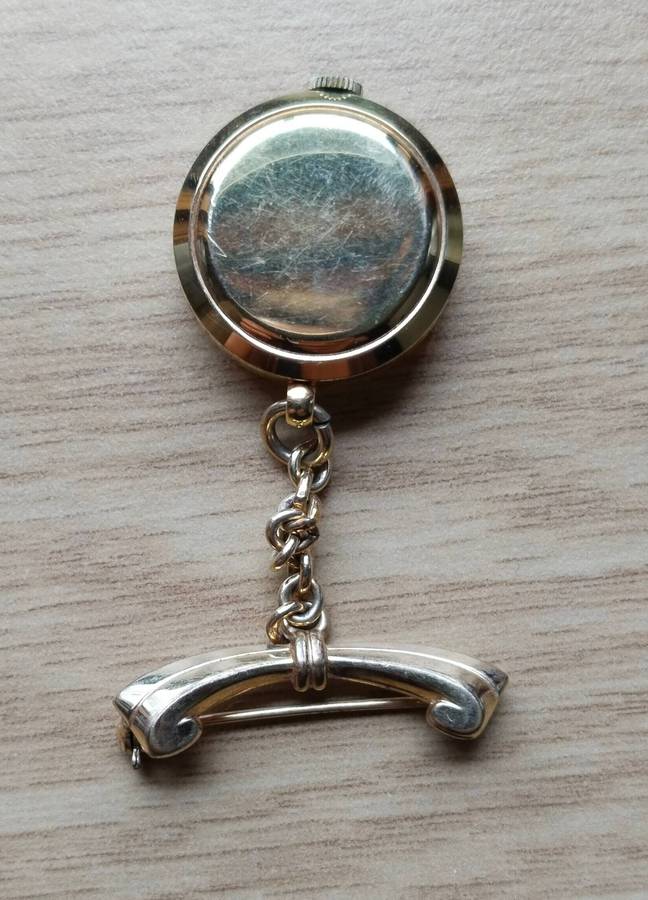 Vintage Delvin 17 Jewels Nursing Watch. Working.