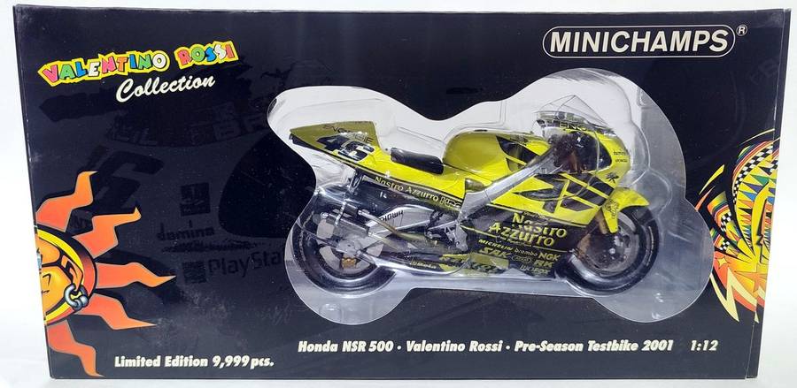 *NEW/RARE/BOXED* 1/12 Minichamps - Honda NSR500 Valentino Rossi Pre-season Test Bike 2001