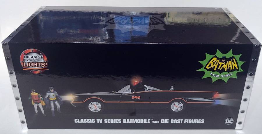 *NEW* 1/18  Jada Classic TV Series 1966 Batmobile with Diecast Figures and Lights