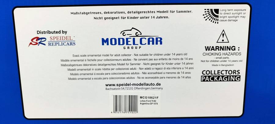 **NEW/F1 SET** 1/18 MCG Lotus-Ford 79 #1 Andretti/#2 Reutermann Argentina GP 1979 (MCG18620F/18621F)