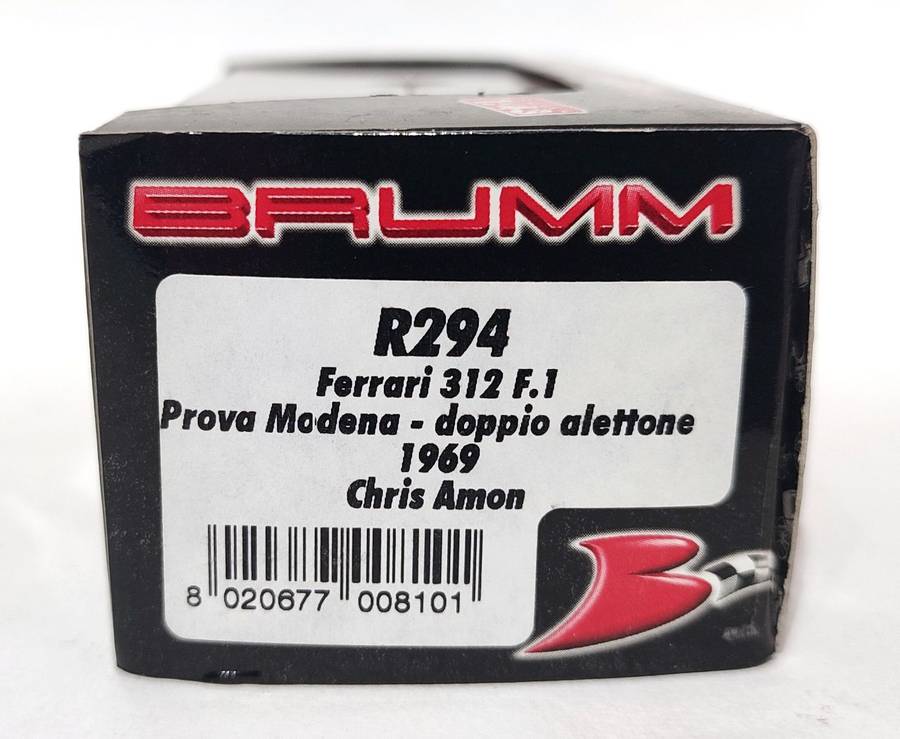 **AS NEW/BOXED** 1/43 Brumm Ferrari 312 F.1 Prova Modena 1969 Chris Amon