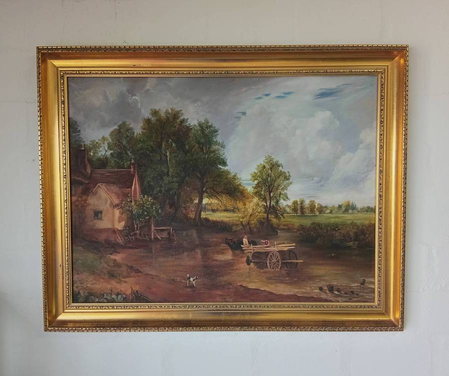 Oil on Board Painting "The Valley Farm" (John Constable Replica)