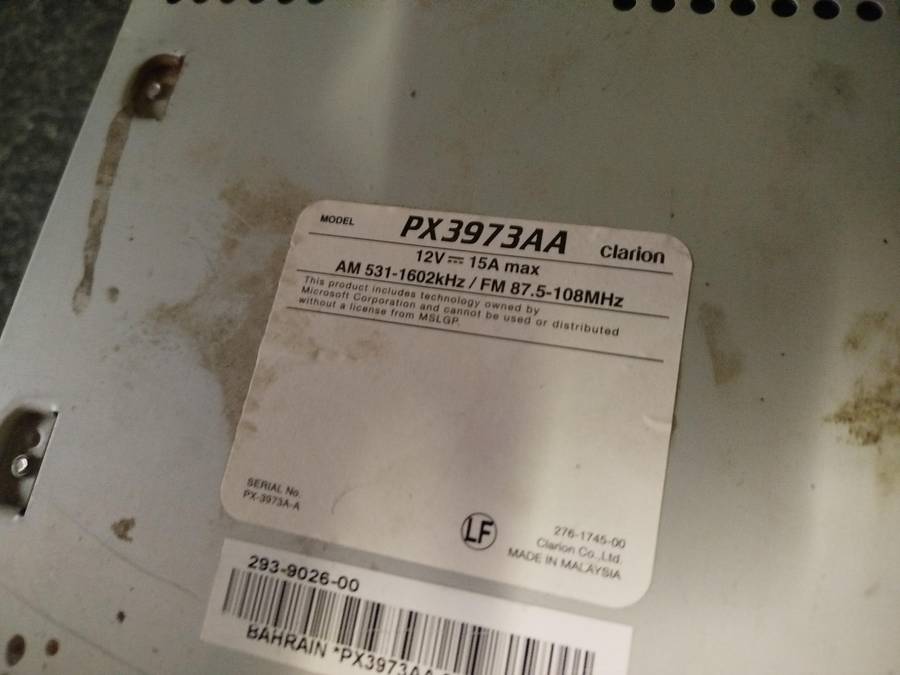 Clarion Double Din Car Media Player with USB/BT/AUX/CD/MP3 (PX3973AA)