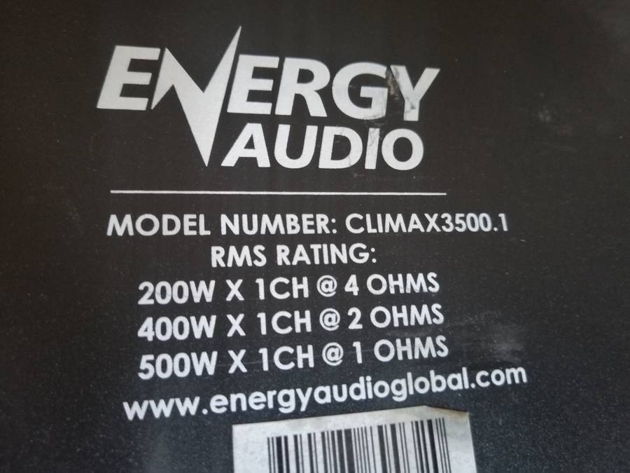 Energy Audio CLIMAX3500.1 Monoblock Amplifier