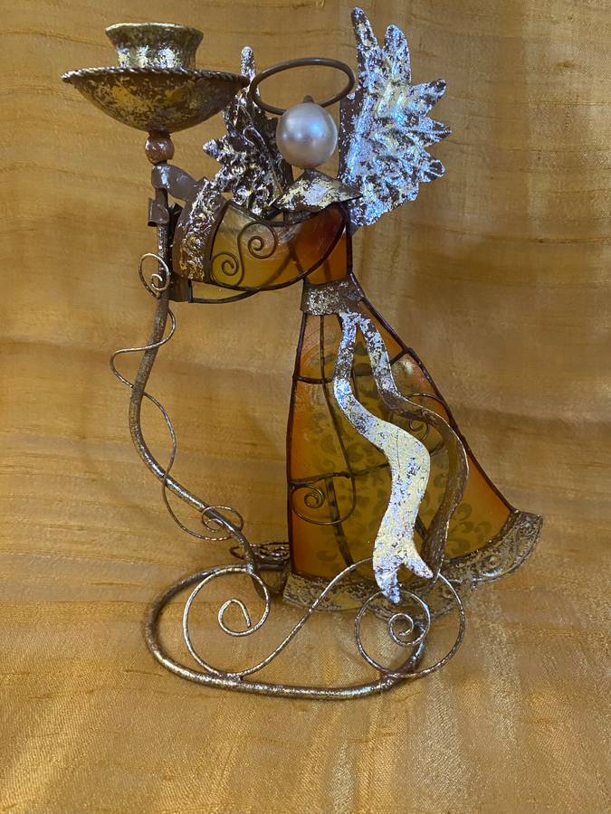 CHRISTMAS ANGEL CANDLE HOLDERS