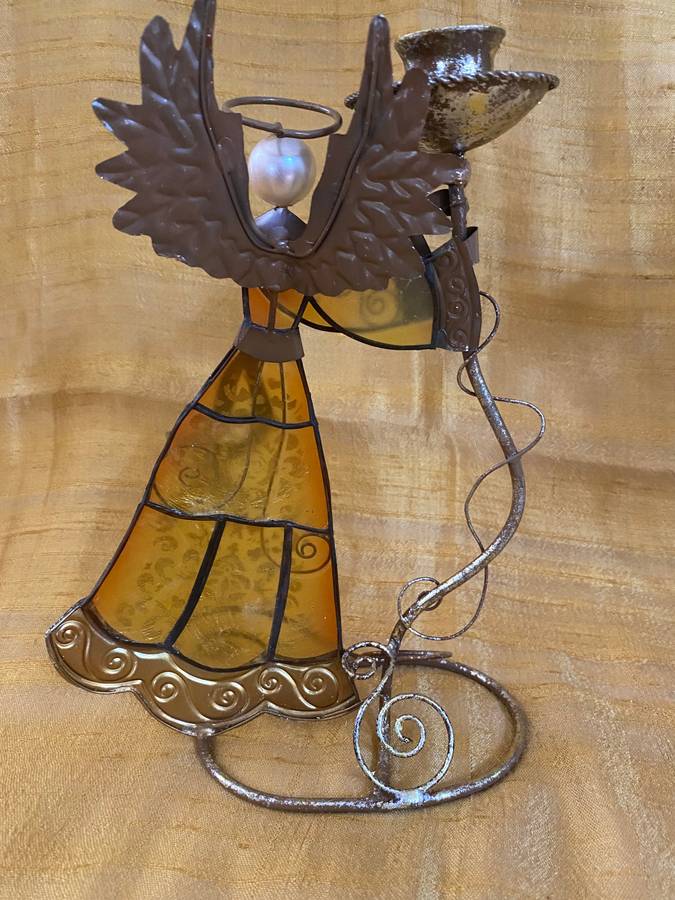 CHRISTMAS ANGEL CANDLE HOLDERS