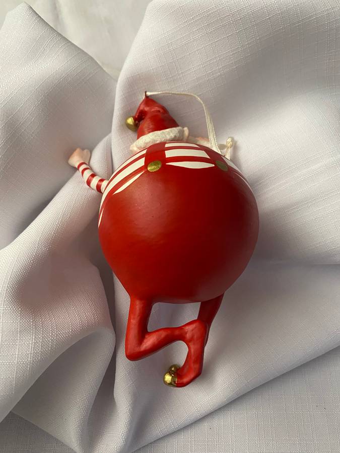 CHRISTMAS FAT GNOME HANGING ORNAMENT