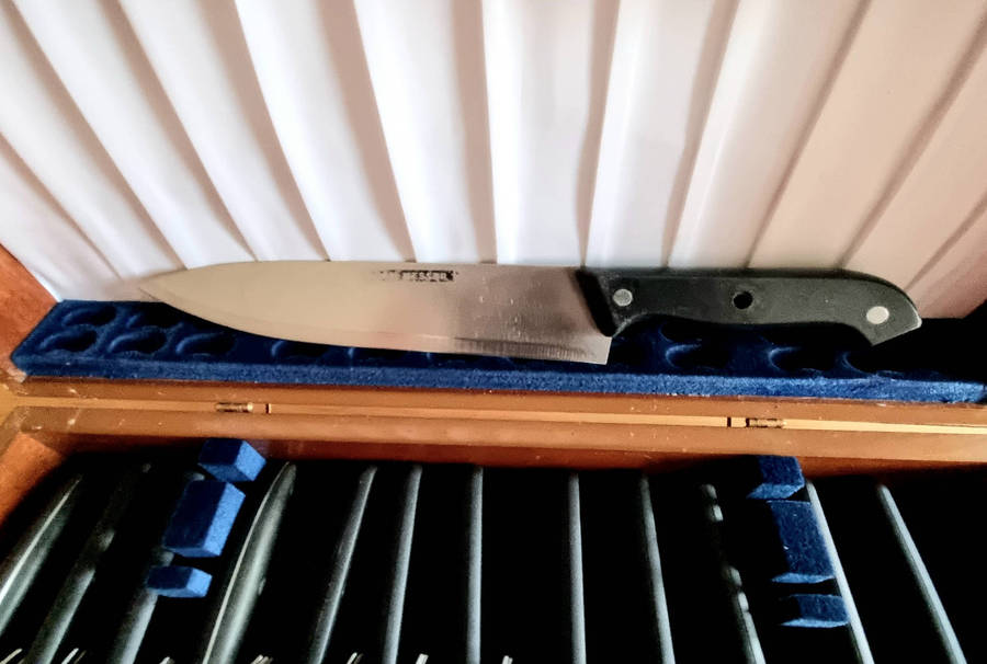 12 steak knives and forks