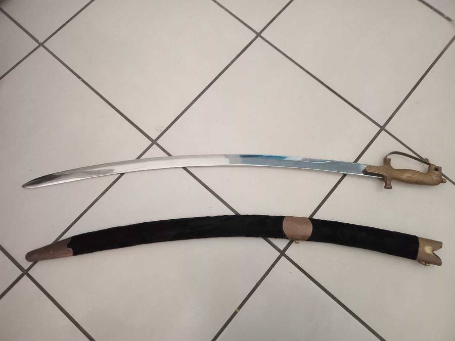 Indian Talwar Sword in velvet sheath