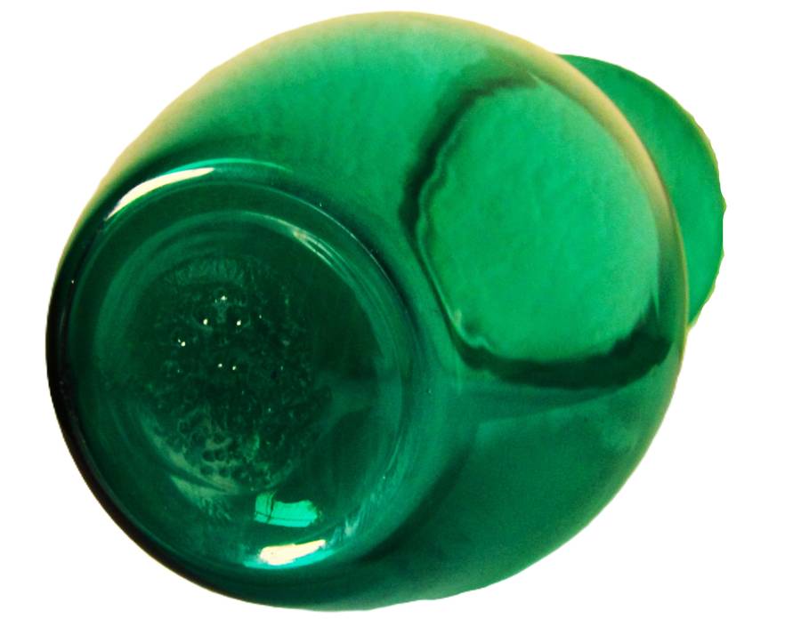 Vintage Emerald Green Hand Blown Glass Vase