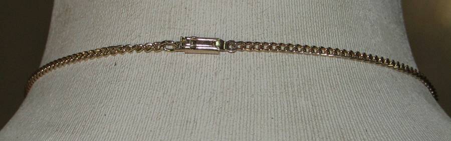 Vintage Studio Art Glass Swirl Pendant with Gold-Tone Chain