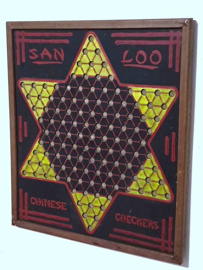 Vintage Two-Sided San Loo Chinese Checker Board - Northwestern Products Co., St. Louis (No Marbles)