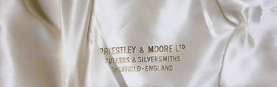 Vintage Priestley & Moore Antler Handle Carving Set - Sheffield, England c1950/60