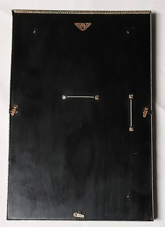 Pair of Rare Antique WWB Ltd (Wilkes & Brookes) Art Deco Silverplated Convex Glass Picture Frames