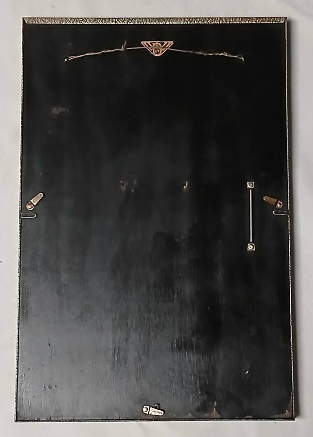 Pair of Rare Antique WWB Ltd (Wilkes & Brookes) Art Deco Silverplated Convex Glass Picture Frames