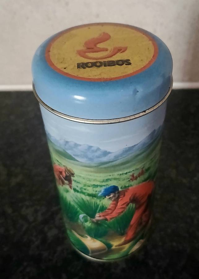 Vintage Rooibos Tea Tin | Harvest Scene Graphics