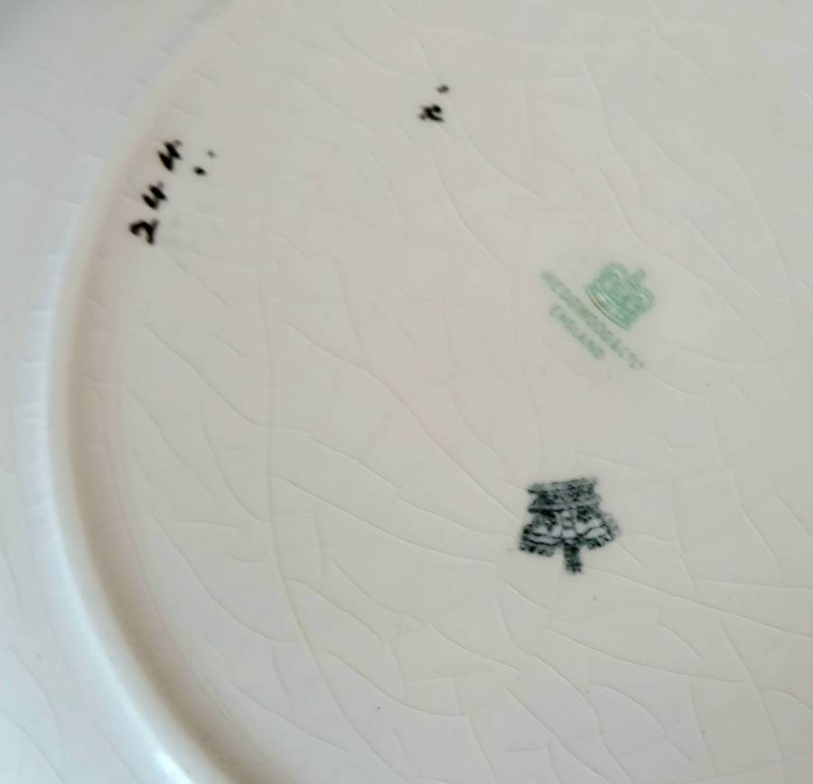 Vintage Wedgwood Peach Pattern Plates | Pair of 22.2cm Octagonal Dinner Plates