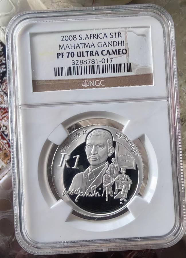 2008 R1 MAHATMA GANDHI NGC GRADED