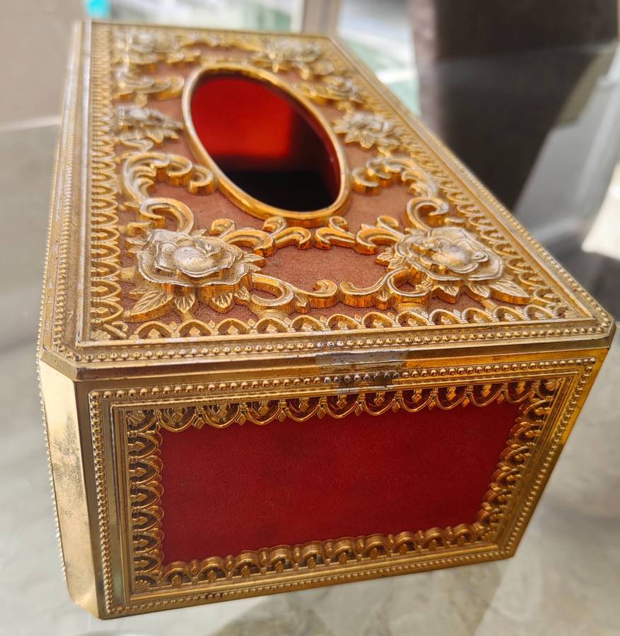 Vintage replica tissue plastic antique box