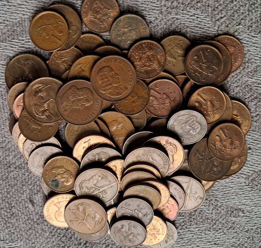 100 X RSA  1 & 2 CENTS COMBO FROM 1965 & ONWARDS