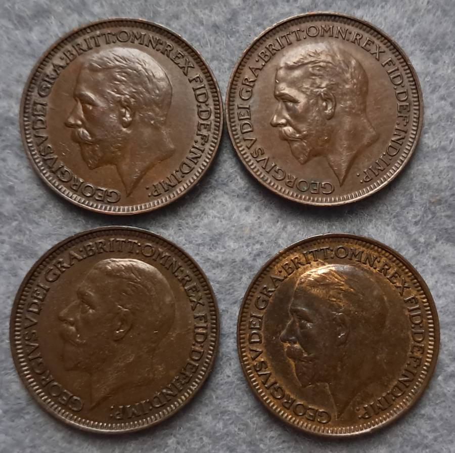 1932 - 1935 GREAT BRITAIN FARTHINGS
