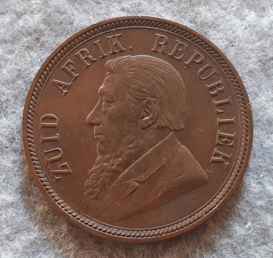 1898 ZAR ONE PENNY : GOOD CONDITION