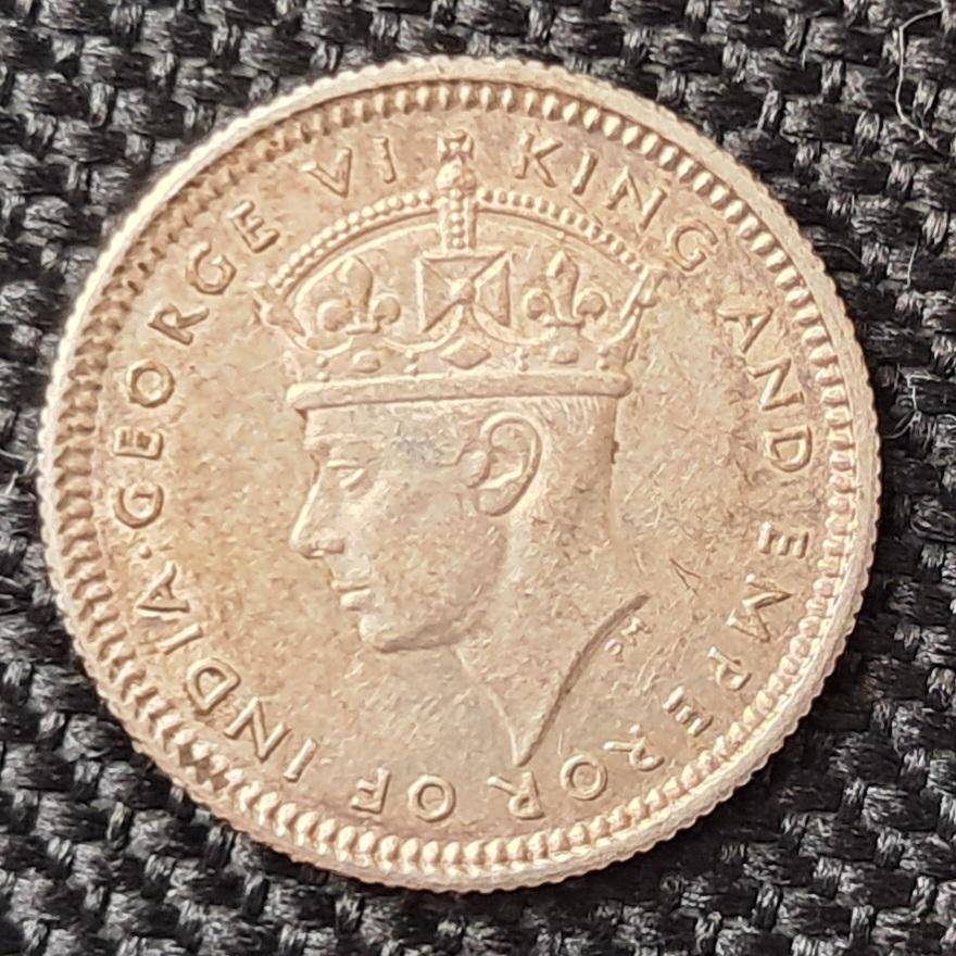1943 MALAYA COMM. OF CURRENCY 5 CENTS (I)