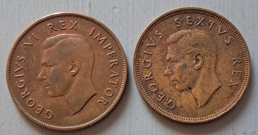 1942 & 48 SAU ONE PENNY PAIR