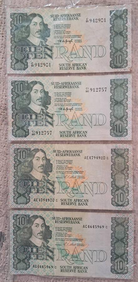 4 X RSA TEN RANDS