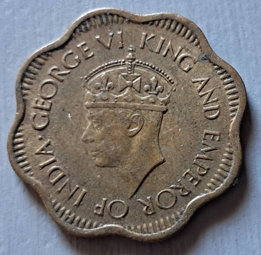 1944 CEYLON 10 CENTS