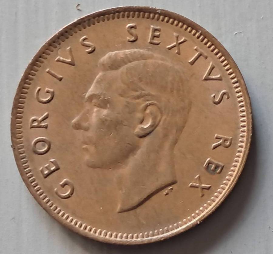 1949 UNION OF SOUTH AFRICA 1/4 PENNY
