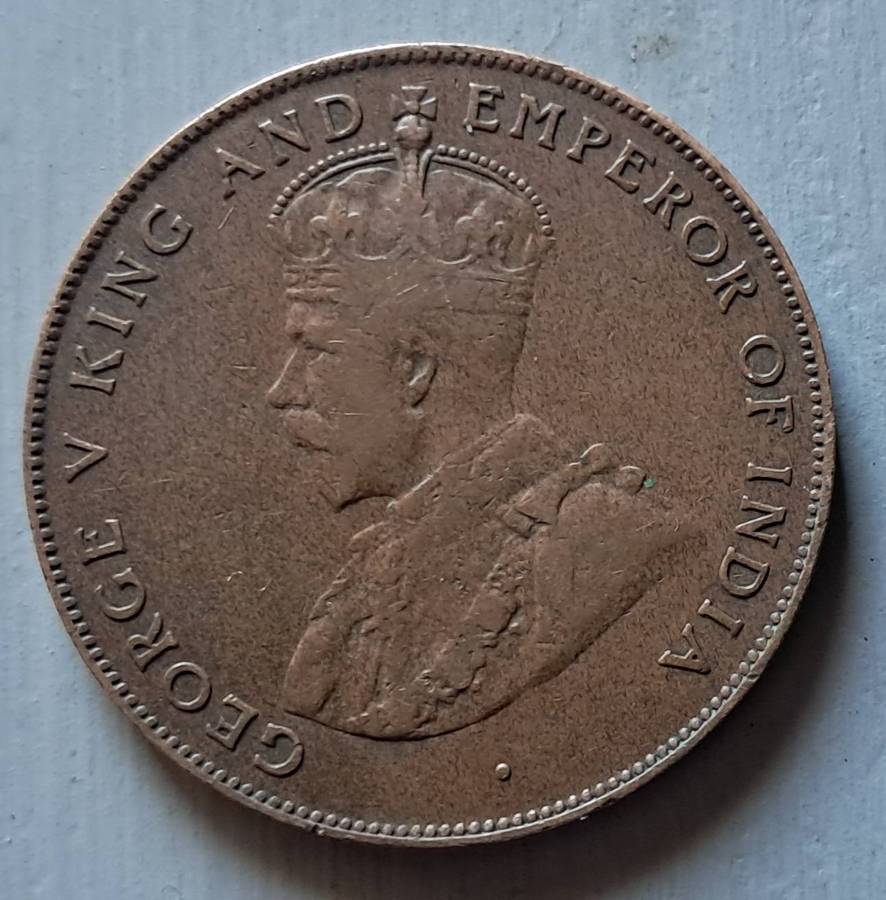 1924 MAURITIUS 5 CENT